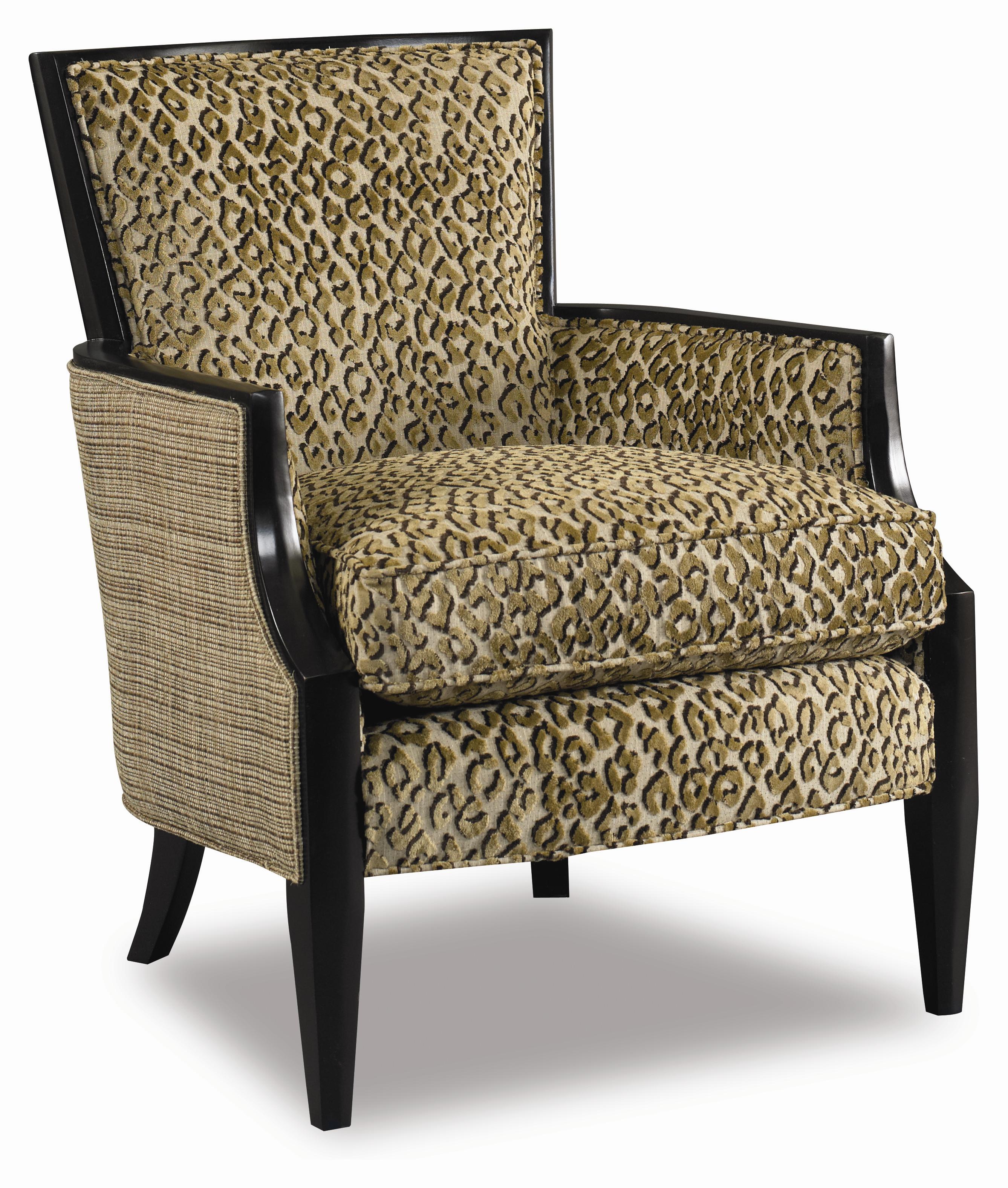HF Custom Nadia Upholstered Exposed Wood Accent Chair Sprintz Furniture Uph Upholstered Chairs